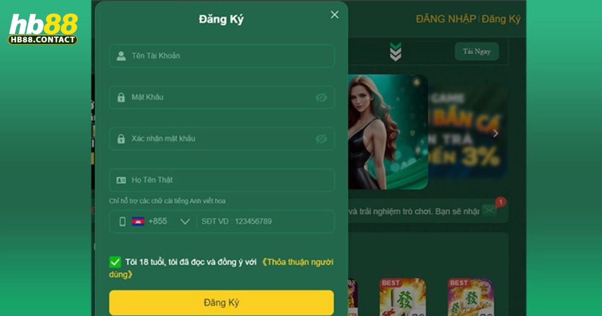HB88 - Cá Cược Thể Thao, Casino Online Đỉnh Cao 2026 31 Hướng dẫn tạo tài khoản HB88