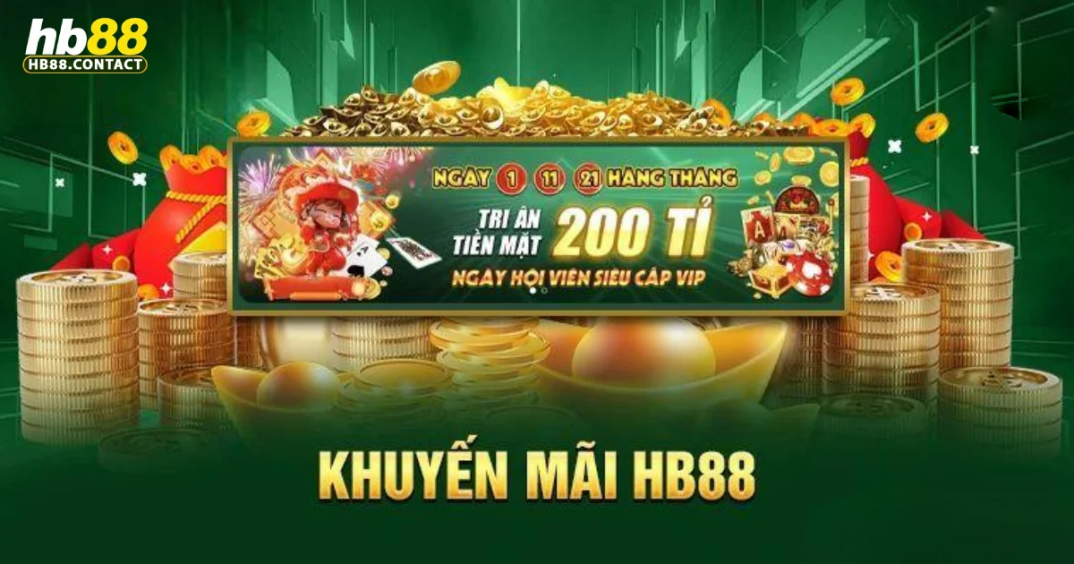 HB88 - Cá Cược Thể Thao, Casino Online Đỉnh Cao 2026 33 Các chương trình khuyến mãi hấp dẫn tại HB88